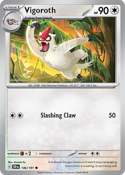 Vigoroth 146/191 - Pokemon TCG Surging Sparks card