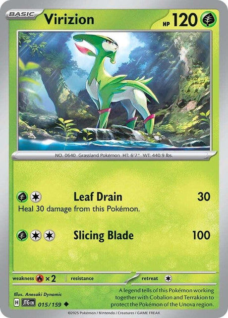 Virizion 015/159 - Pokemon TCG Journey Together card