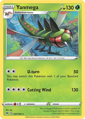 Yanmega 007/185 - Pokemon TCG Vivid Voltage card