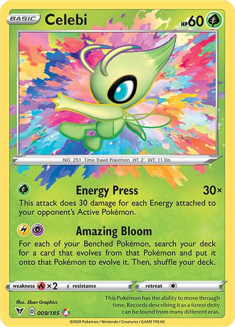 Celebi 009/185 - Pokemon TCG Vivid Voltage card