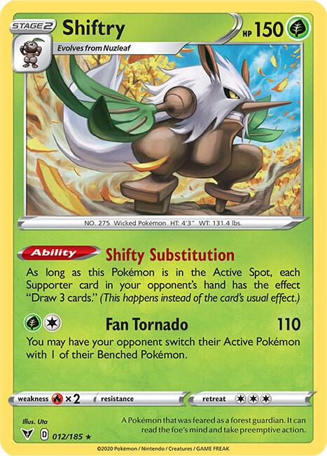 Shiftry 012/185 - Pokemon TCG Vivid Voltage card