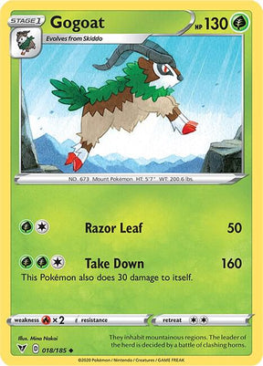 Gogoat 018/185 - Pokemon TCG Vivid Voltage card