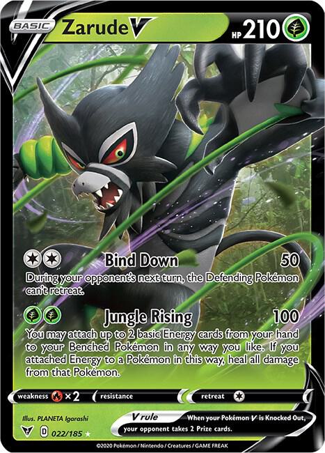 Zarude V 022/185 - Pokemon TCG Vivid Voltage card