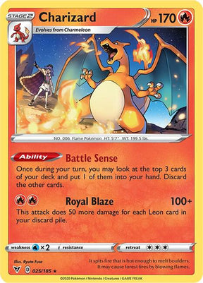 Charizard 025/185 - Pokemon TCG Vivid Voltage card