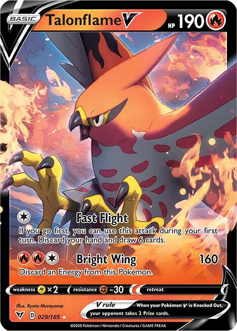 Talonflame V 029/185 - Pokemon TCG Vivid Voltage card
