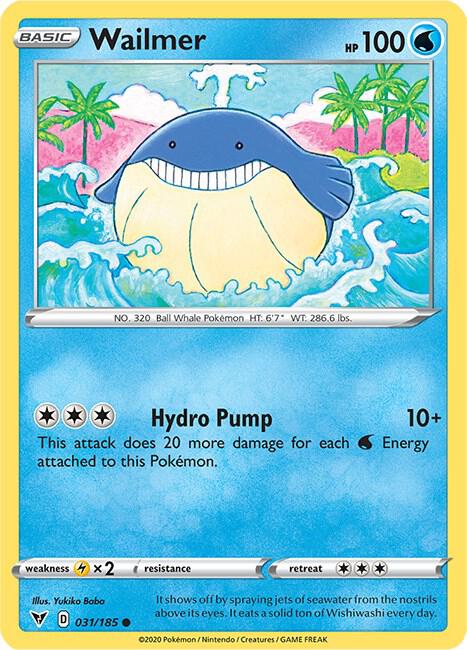 Wailmer 031/185 - Pokemon TCG Vivid Voltage card
