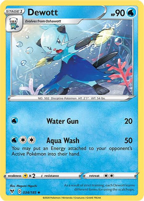 Dewott 034/185 - Pokemon TCG Vivid Voltage card