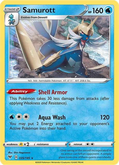 Samurott 035/185 - Pokemon TCG Vivid Voltage card