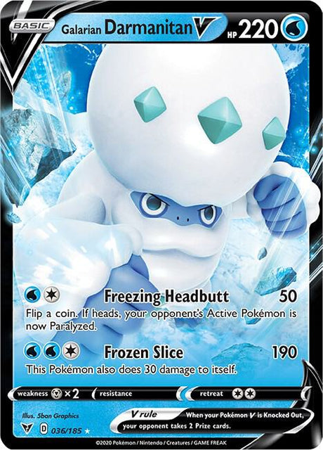 Galarian Darmanitan V 036/185 - Pokemon TCG Vivid Voltage card