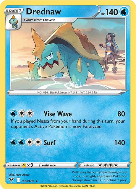 Drednaw 039/185 - Pokemon TCG Vivid Voltage card