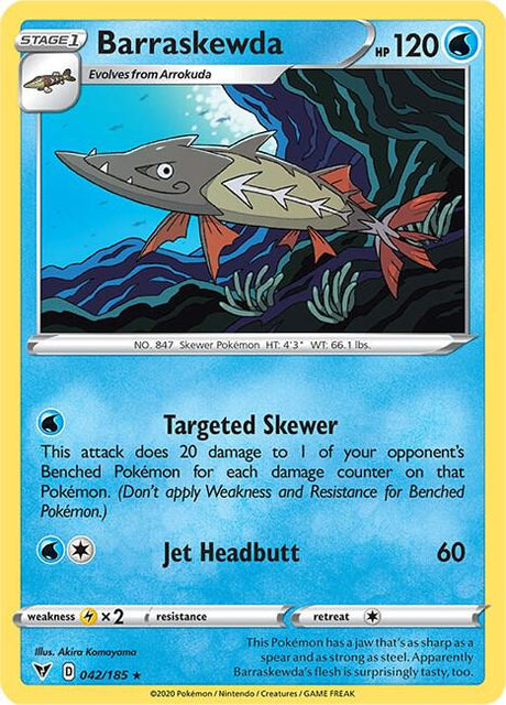 Barraskewda 042/185 - Pokemon TCG Vivid Voltage card
