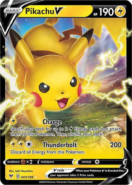 Pikachu V 043/185 - Pokemon TCG Vivid Voltage card