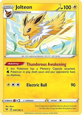 Jolteon 047/185 - Pokemon TCG Vivid Voltage card