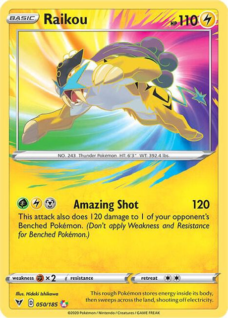 Raikou 050/185 - Pokemon TCG Vivid Voltage card