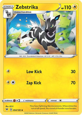 Zebstrika 054/185 - Pokemon TCG Vivid Voltage card