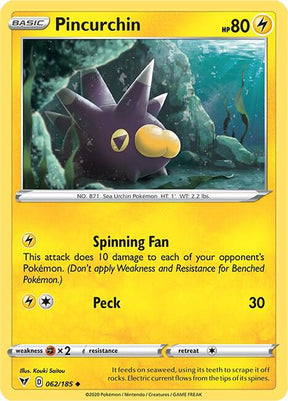 Pincurchin 062/185 - Pokemon TCG Vivid Voltage card