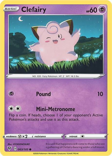 Clefairy 063/185 - Pokemon TCG Vivid Voltage card