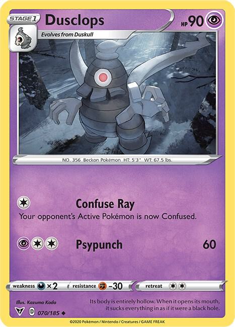 Dusclops 070/185 - Pokemon TCG Vivid Voltage card