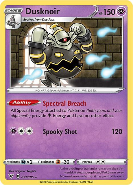 Dusknoir 071/185 - Pokemon TCG Vivid Voltage card