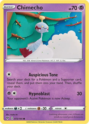 Chimecho 072/185 - Pokemon TCG Vivid Voltage card