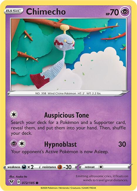 Chimecho 072/185 - Pokemon TCG Vivid Voltage card