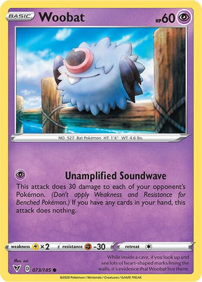 Woobat 073/185 - Pokemon TCG Vivid Voltage card