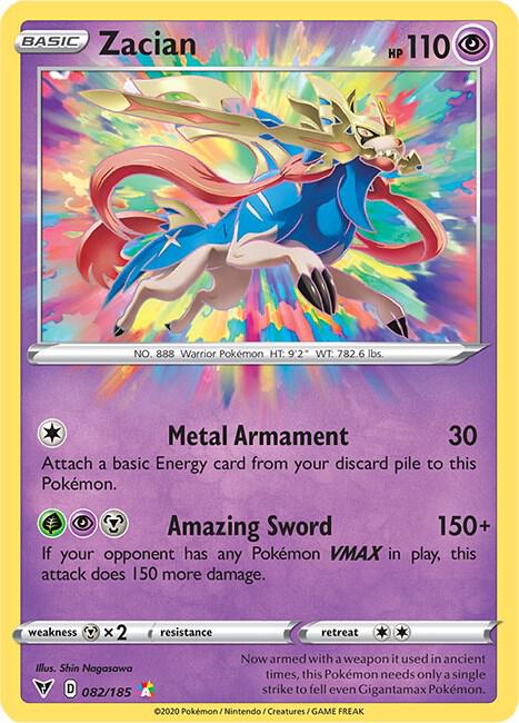 Zacian 082/185 - Pokemon TCG Vivid Voltage card