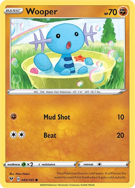 Wooper 083/185 - Pokemon TCG Vivid Voltage card