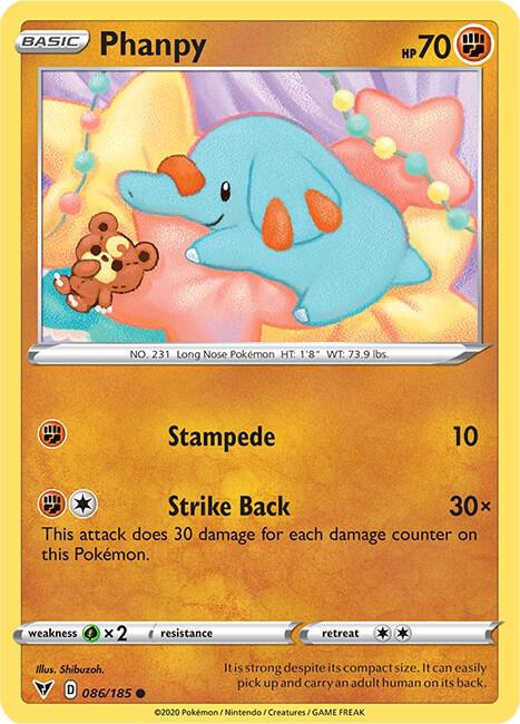 Phanpy 086/185 - Pokemon TCG Vivid Voltage card