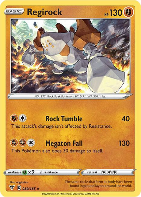 Regirock 089/185 - Pokemon TCG Vivid Voltage card