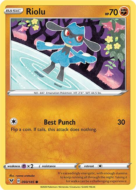 Riolu 090/185 - Pokemon TCG Vivid Voltage card