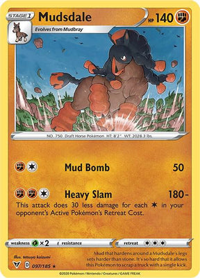 Mudsdale 097/185 - Pokemon TCG Vivid Voltage card