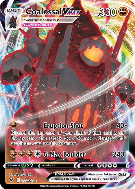Coalossal VMAX 099/185 - Pokemon TCG Vivid Voltage card