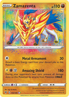 Zamazenta 102/185 - Pokemon TCG Vivid Voltage card