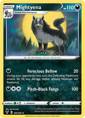 Mightyena 104/185 - Pokemon TCG Vivid Voltage card