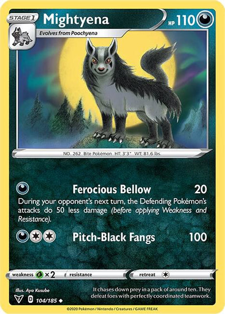 Mightyena 104/185 - Pokemon TCG Vivid Voltage card
