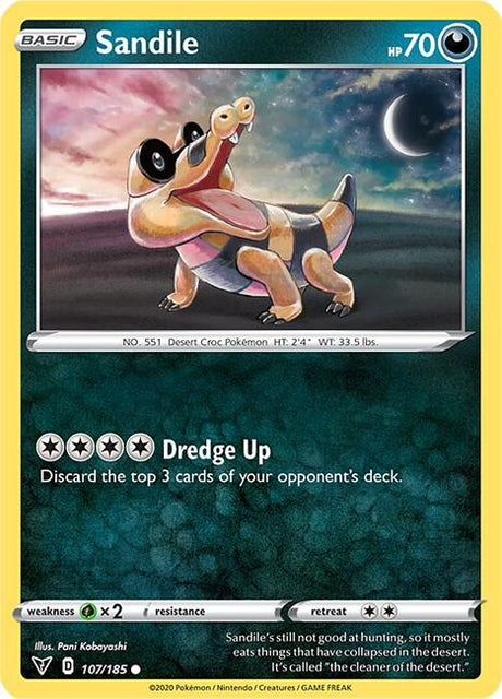 Sandile 107/185 - Pokemon TCG Vivid Voltage card