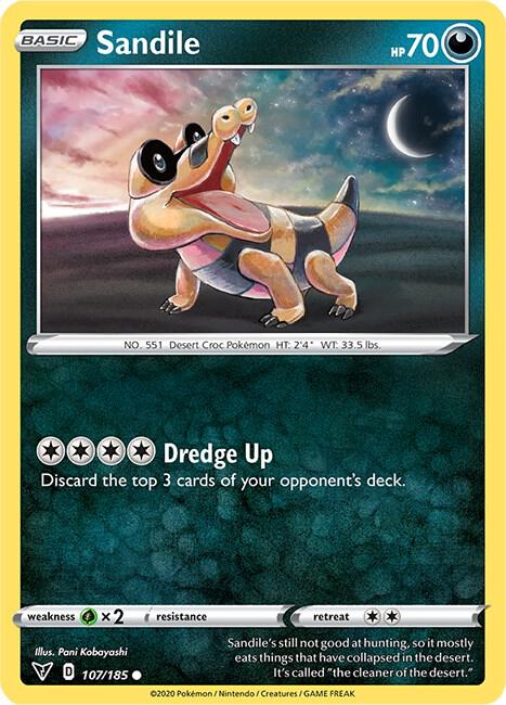 Sandile 107/185 - Pokemon TCG Vivid Voltage card