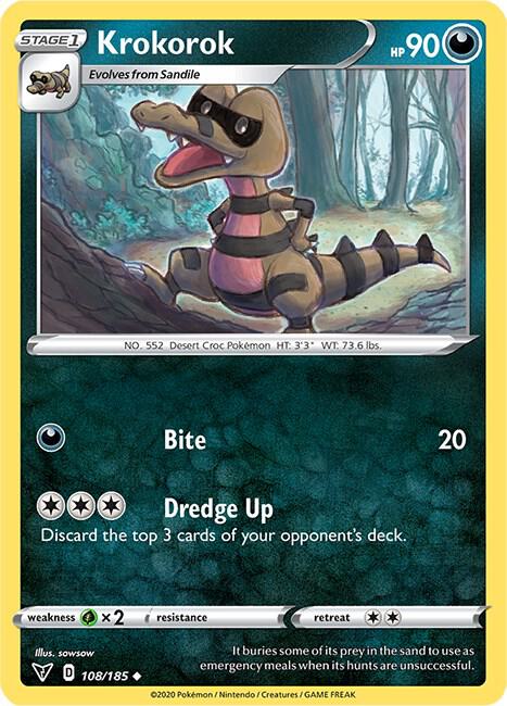 Krokorok 108/185 - Pokemon TCG Vivid Voltage card