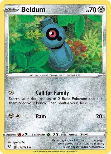 Beldum 116/185 - Pokemon TCG Vivid Voltage card