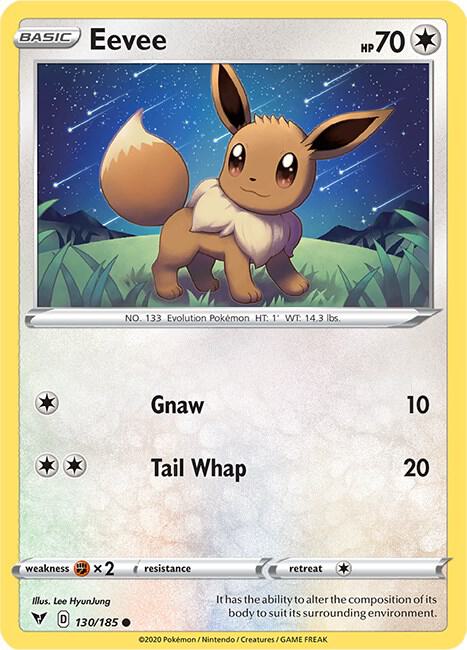 Eevee 130/185 - Pokemon TCG Vivid Voltage card