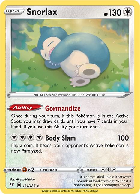 Snorlax 131/185 - Pokemon TCG Vivid Voltage card