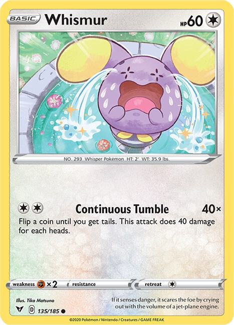 Whismur 135/185 - Pokemon TCG Vivid Voltage card