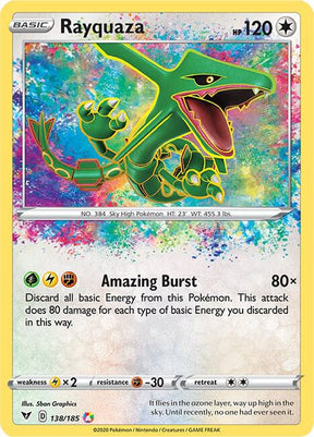 Rayquaza 138/185 - Pokemon TCG Vivid Voltage card