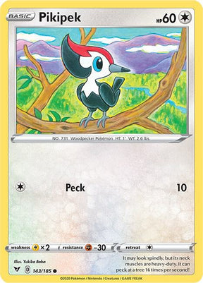 Pikipek 143/185 - Pokemon TCG Vivid Voltage card