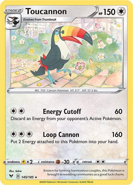 Toucannon 145/185 - Pokemon TCG Vivid Voltage card