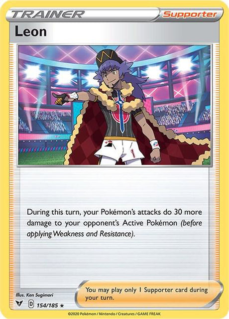 Leon 154/185 - Pokemon TCG Vivid Voltage card