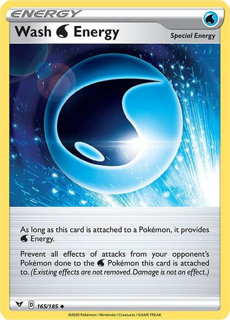Wash Water Energy 165/185 - Pokemon TCG Vivid Voltage card