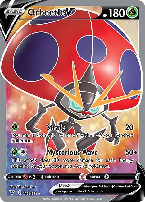 Orbeetle V 166/185 - Pokemon TCG Vivid Voltage card