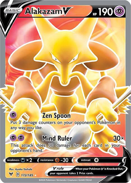 Alakazam V 172/185 - Pokemon TCG Vivid Voltage card